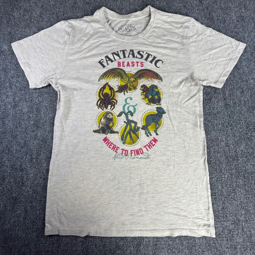 Universal Studios Fantastic Beasts Where to Find Them Graphic T-Shirt Gray Med